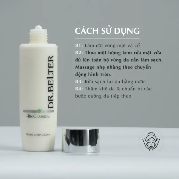 Sữa rửa mặt cho da khô lão hóa Dr.Belter 211 Velvety Cream Cleanser 200ml - Ảnh 6