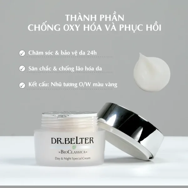 Kem dưỡng ngày và đêm cho da lão hóa khô Dr. Belter 218 Day & Night Special Cream(50ml) 10 Kem dưỡng ngày và đêm cho da lão hóa khô Dr. Belter 218 Day & Night Special Cream(50ml) - Ảnh 4