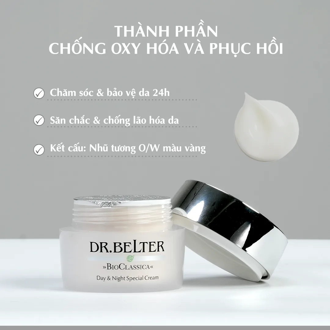 Kem dưỡng ngày và đêm cho da lão hóa khô Dr. Belter 218 Day & Night Special Cream(50ml) 4 Kem dưỡng ngày và đêm cho da lão hóa khô Dr. Belter 218 Day & Night Special Cream(50ml) - Ảnh 4