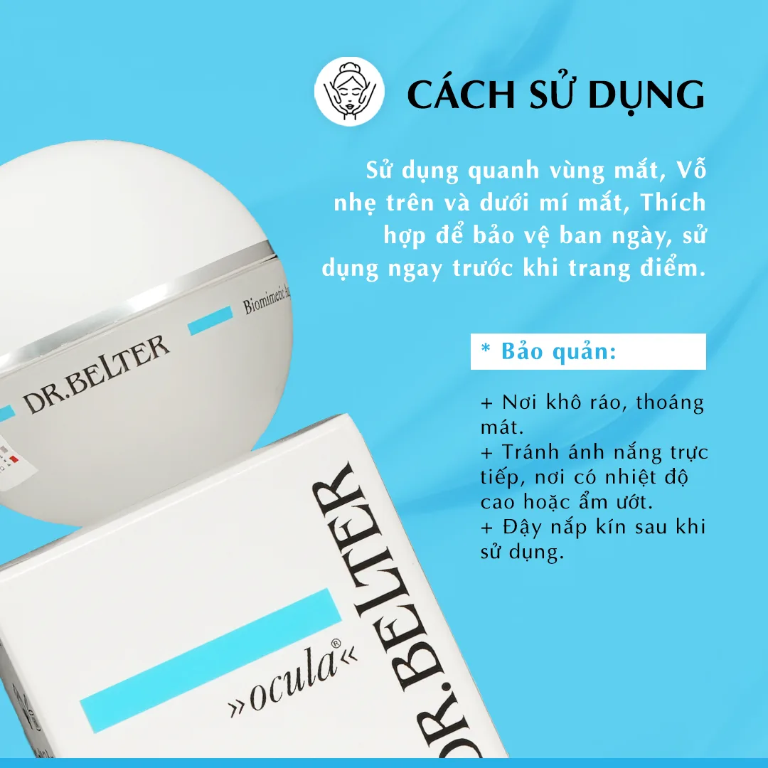 Kem dưỡng vùng mắt, cấp ẩm, ngừa nhăn Dr.Belter 404 Biomimetic Eye Cream 15ml 5 Kem dưỡng vùng mắt, cấp ẩm, ngừa nhăn Dr.Belter 404 Biomimetic Eye Cream 15ml - Ảnh 5