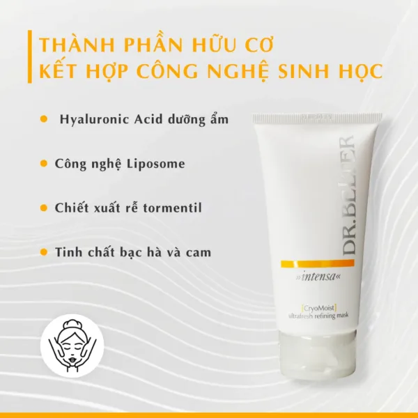 Mặt nạ the mát, cấp ẩm Dr. Belter 503 Cryomoist Ultrafresh Refining Mask 75ml. - Ảnh 3