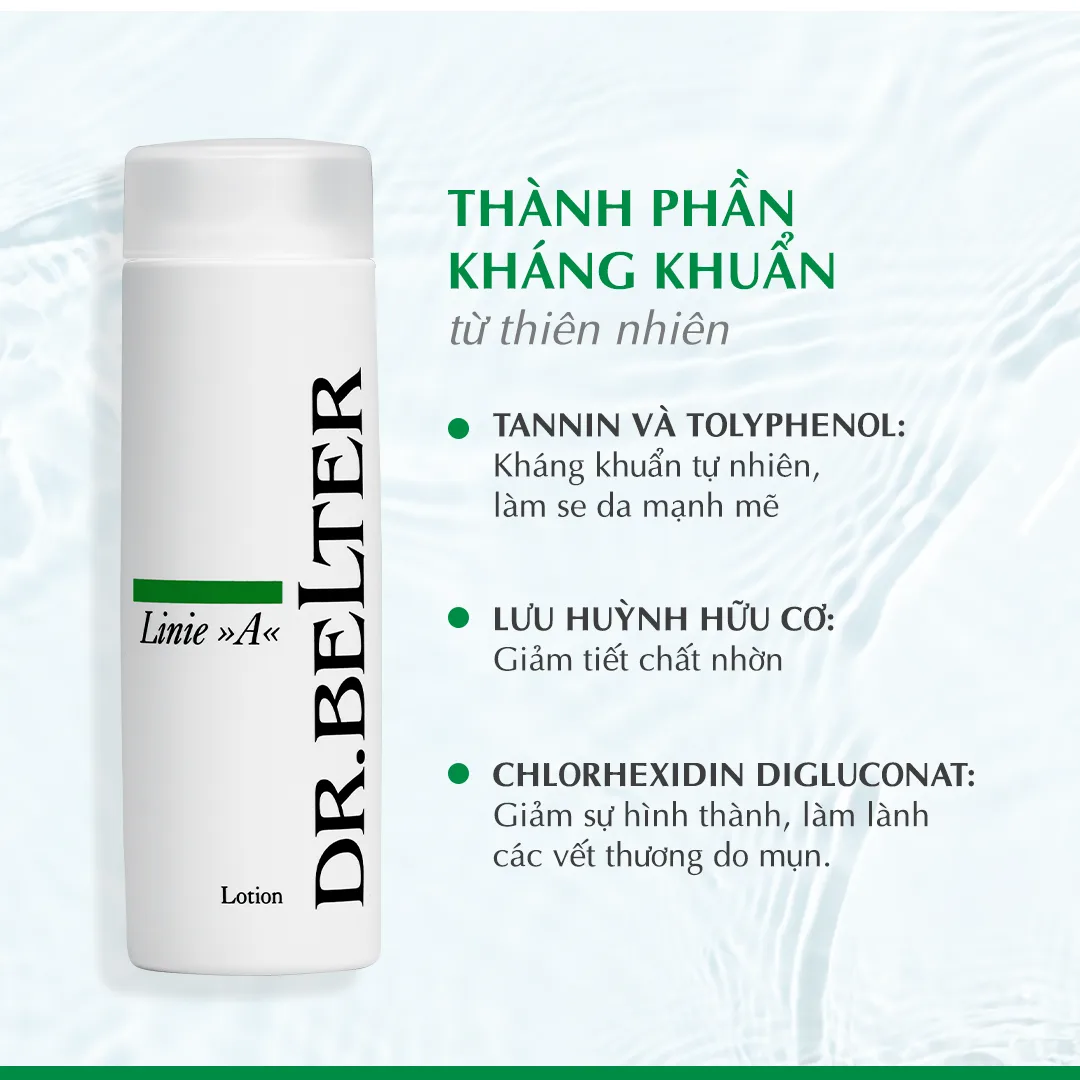 Nước cân bằng cho da mụn Dr.Belter 518 Line A Lotion 200ml. 2 Nước cân bằng cho da mụn Dr.Belter 518 Line A Lotion 200ml. - Ảnh 2