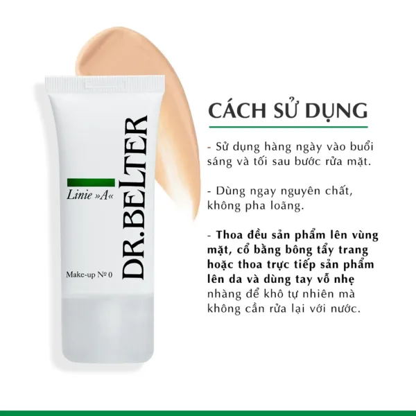 Kem nền cho da dầu mụn Dr.Belter 520 Make-up No.0 30ml. - Ảnh 6
