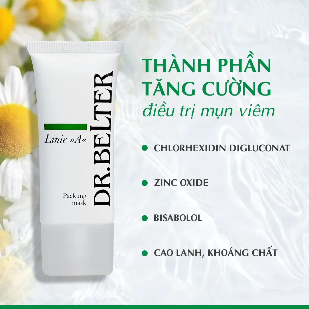 Mặt nạ dưỡng cho da mụn viêm Dr.Belter 523 Cream Mask 50ml. 2 Mặt nạ dưỡng cho da mụn viêm Dr.Belter 523 Cream Mask 50ml. - Ảnh 2