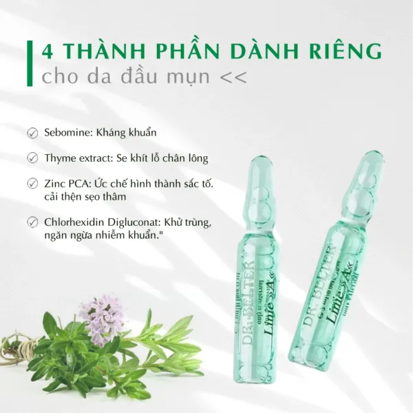 Tinh chất cho da dầu mụn Dr.Belter 0524 Ampoule Line A 2ml. - Ảnh 3