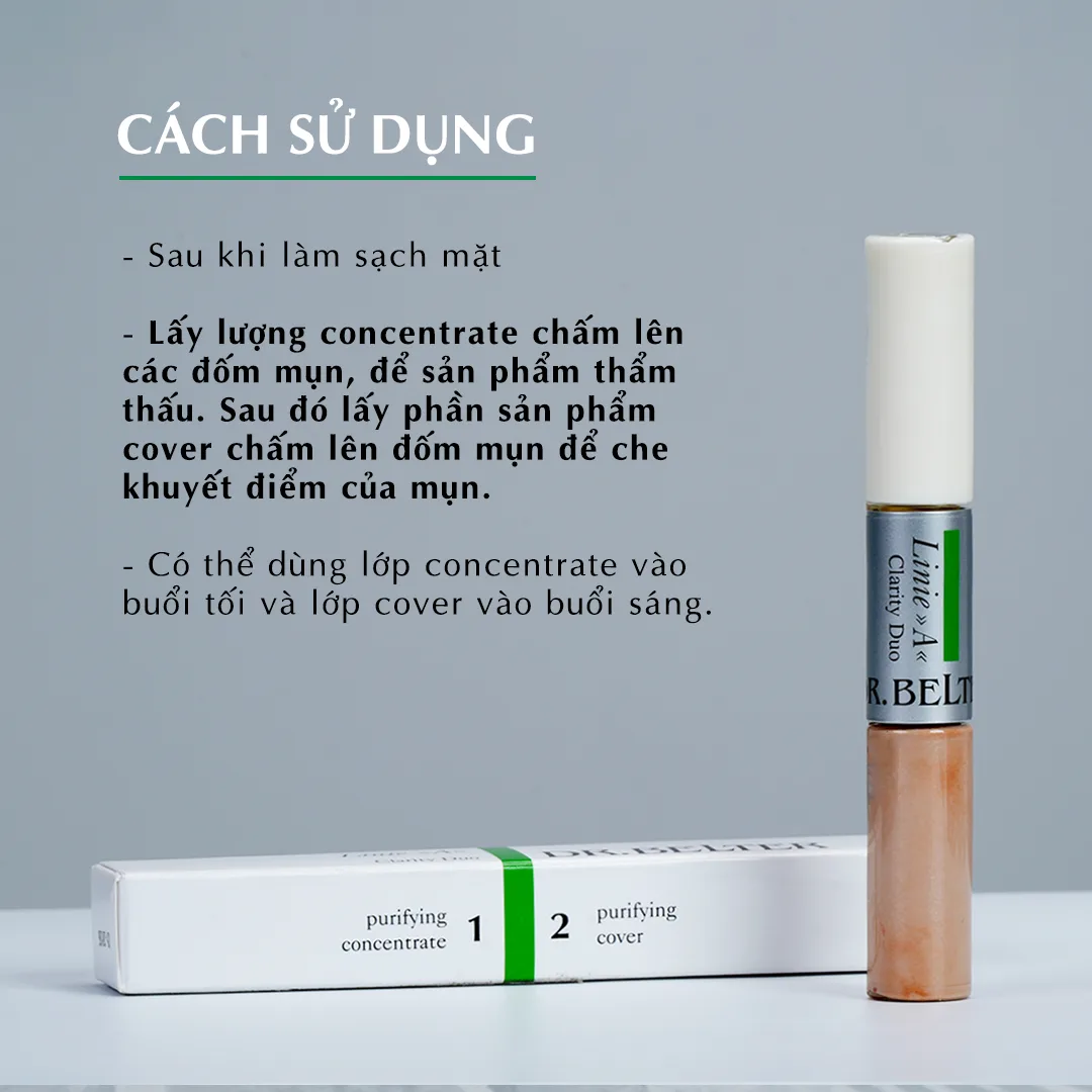 Bút chấm mụn che khuyết điểm Dr.Belter 526 Clarity Duo 2x6ml. 5 Bút chấm mụn che khuyết điểm Dr.Belter 526 Clarity Duo 2x6ml. - Ảnh 5