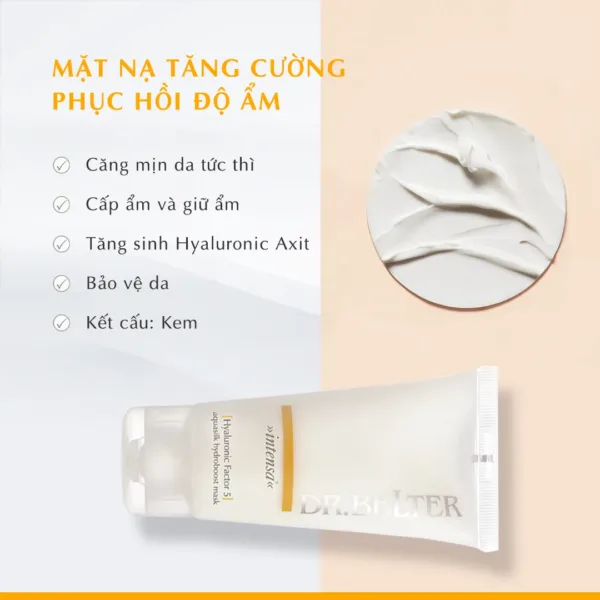 Mặt nạ dưỡng ẩm sâu, mờ nhăn Dr.Belter 544 Hyaluronic Factor5 75ml. - Ảnh 4