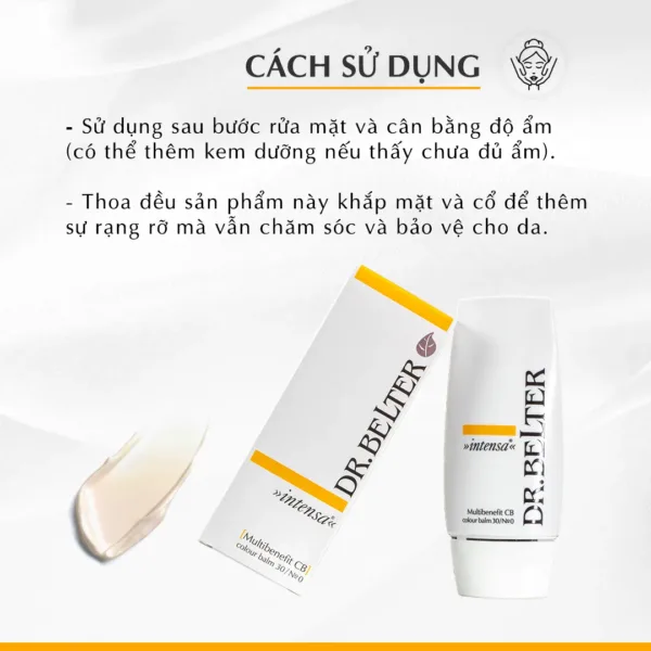 Kem dưỡng có màu nền chống nắng SPF30 Dr. Belter 560 Multibenefit CB.No.0 50ml - Chính hãng Đức 9 Kem dưỡng có màu nền chống nắng SPF30 Dr. Belter 560 Multibenefit CB.No.0 50ml - Chính hãng Đức - Ảnh 5