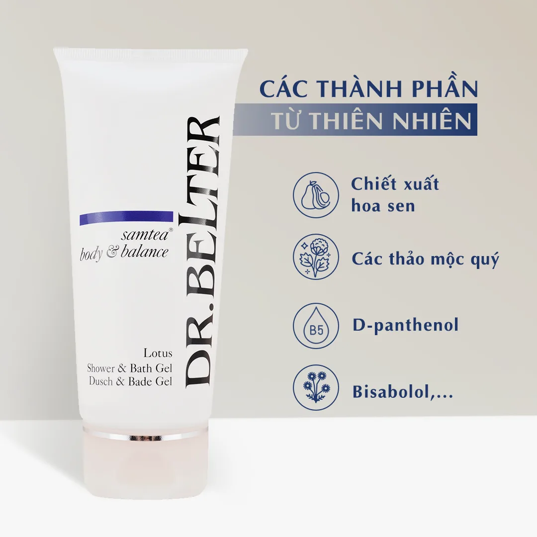 Gel tắm không xà phòng Dr.Belter 614 Lotus Shower & Bath Gel 200ml. 2 Gel tắm không xà phòng Dr.Belter 614 Lotus Shower & Bath Gel 200ml. - Ảnh 2