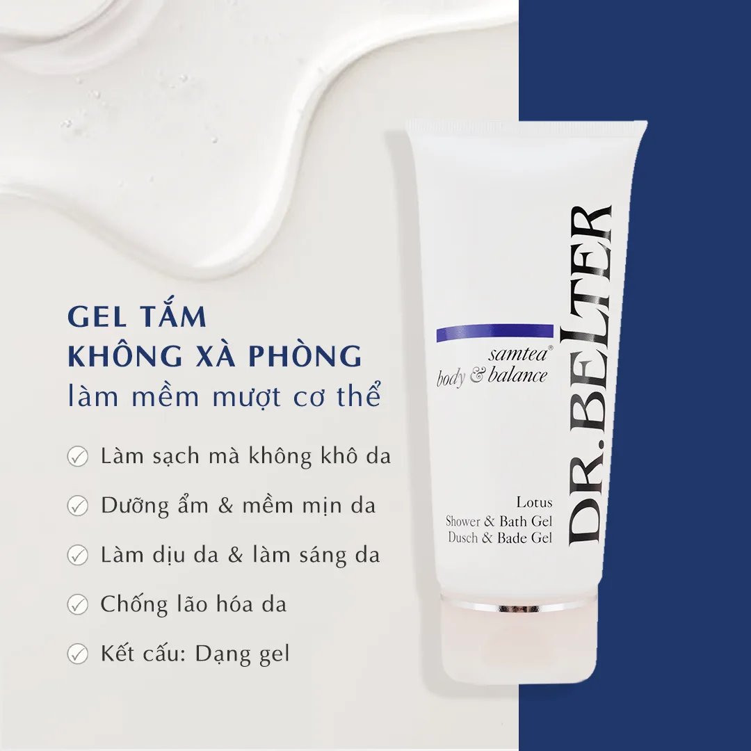 Gel tắm không xà phòng Dr.Belter 614 Lotus Shower & Bath Gel 200ml. 3 Gel tắm không xà phòng Dr.Belter 614 Lotus Shower & Bath Gel 200ml. - Ảnh 3