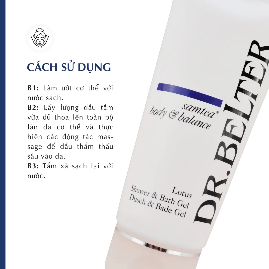Gel tắm không xà phòng Dr.Belter 614 Lotus Shower & Bath Gel 200ml. 5 Gel tắm không xà phòng Dr.Belter 614 Lotus Shower & Bath Gel 200ml. - Ảnh 5