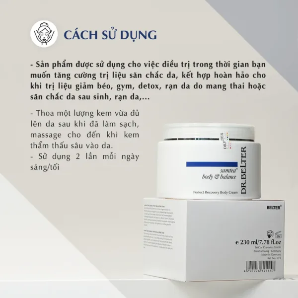 Kem dưỡng thể Dr.Belter 619 Perfect Recovery Body 230ml. - Ảnh 6