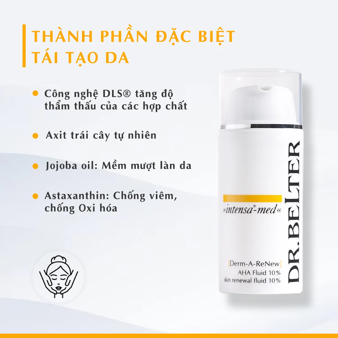 Peel hỗ trợ phục hồi da tại nhà Dr.Belter 746 Derm A ReNew Skin Renewal Fluid 10% 30ml. 3 Peel hỗ trợ phục hồi da tại nhà Dr.Belter 746 Derm A ReNew Skin Renewal Fluid 10% 30ml. - Ảnh 3