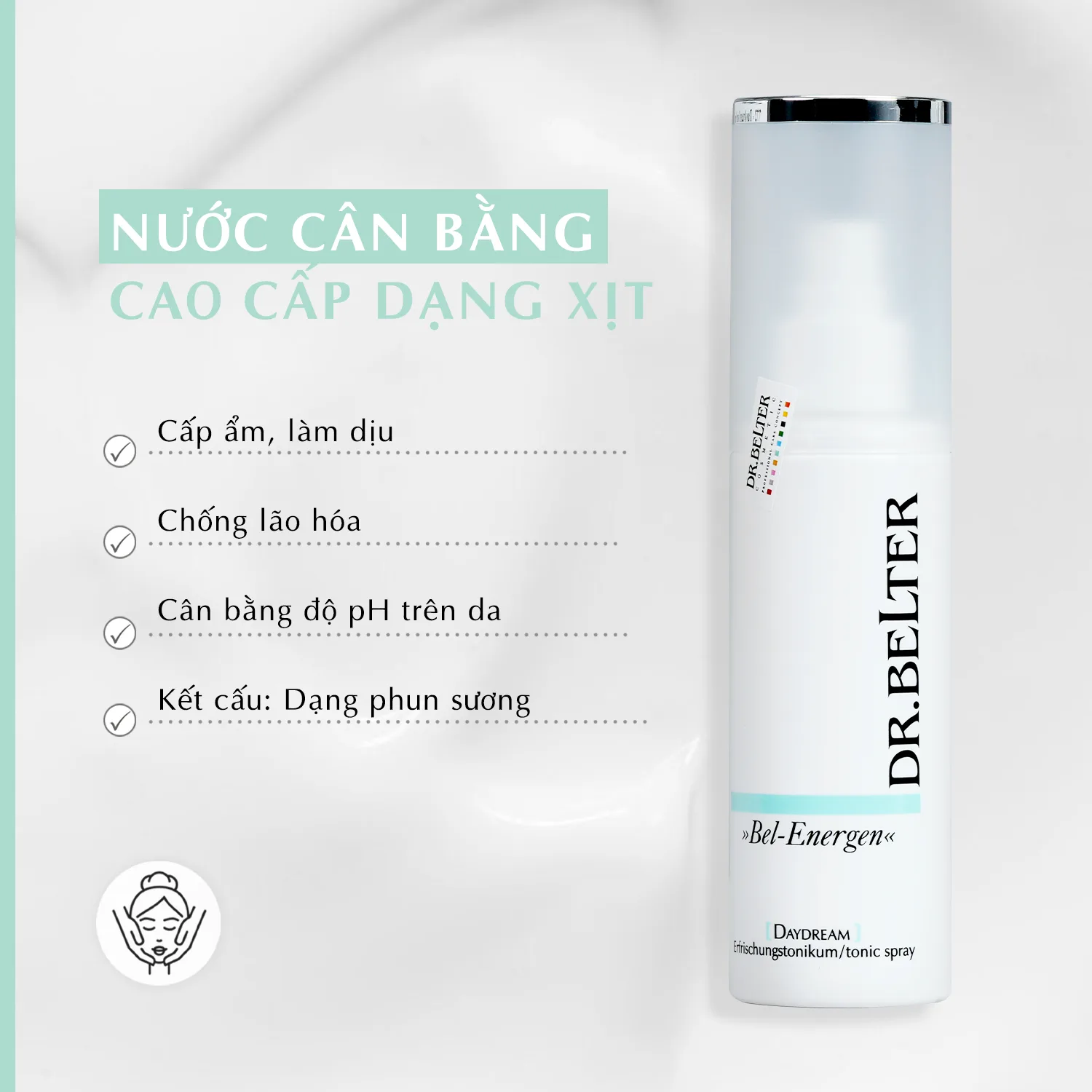 Nước cân bằng cao cấp mềm dịu da Dr.Belter 772 Daydream Tonic Spray 150ml. 4 Nước cân bằng cao cấp mềm dịu da Dr.Belter 772 Daydream Tonic Spray 150ml. - Ảnh 4