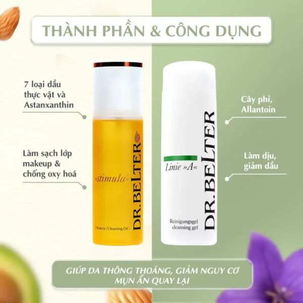 Bộ sản phẩm làm sạch kép cho da dầu mụn Dr.Belter tk2 Pure Start. - Ảnh 3