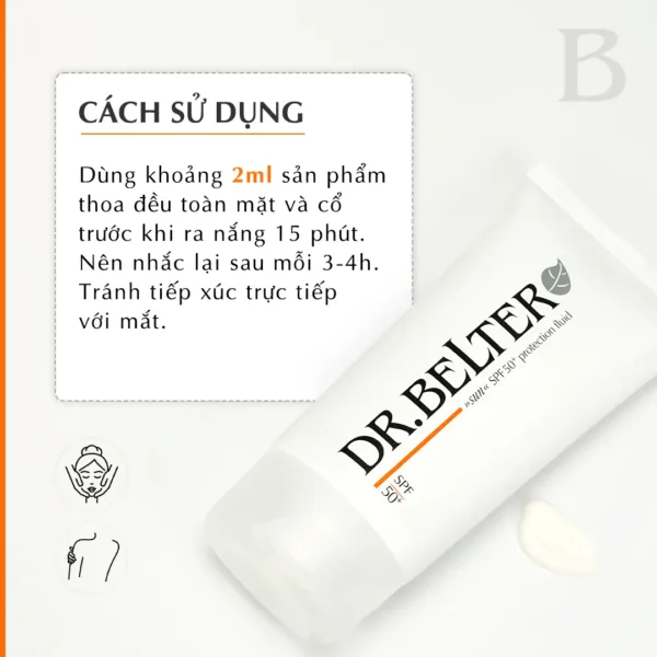 Kem chống nắng cho mọi loại da SPF50+ Dr.Belter 823 Sun protection 150ml - Chính Hãng Đức. - Ảnh 4